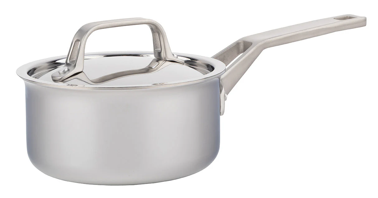 1.6L Meyer ProClad 5-Ply Aluminum Core Stainless Steel Saucepan with Cover, Made in Canada