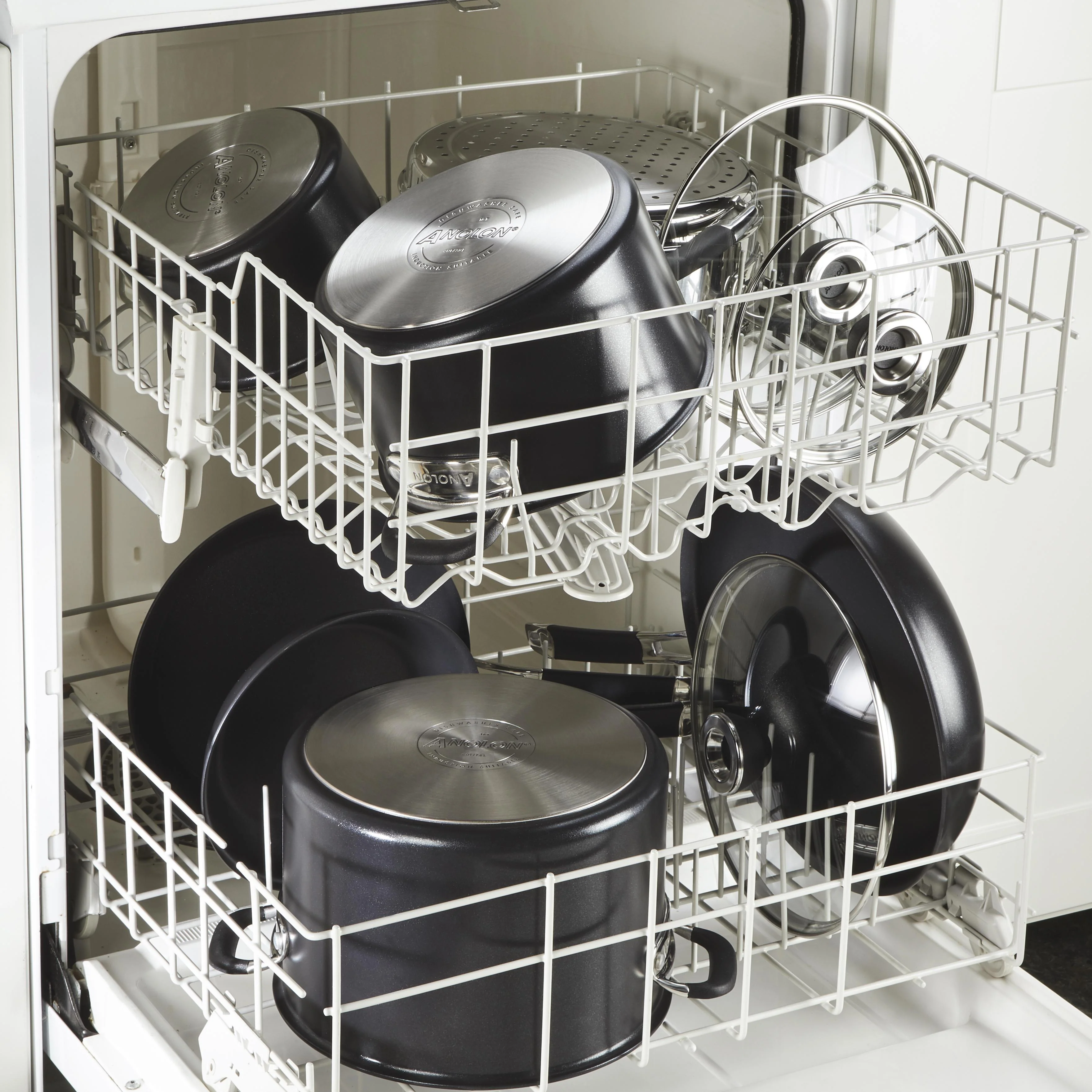 10pc Anolon SmartStack Hard Anodized Nesting Cookware Set - Image 5