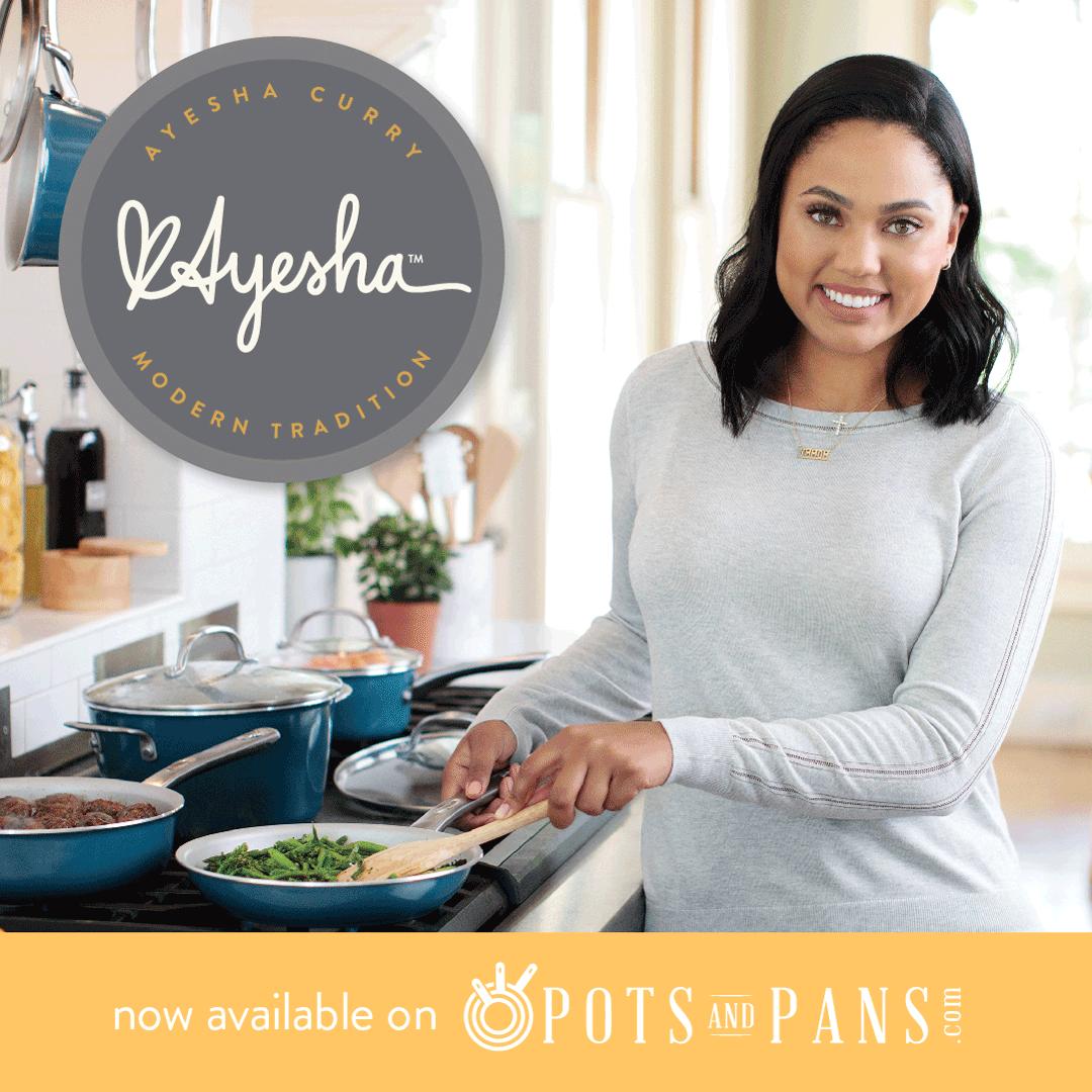 12pc Ayesha Curry Cookware Set - NonStick Blue - Image 2