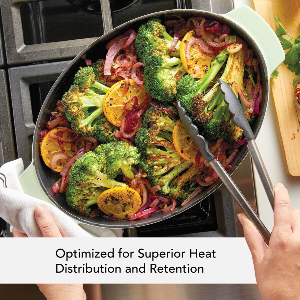 KitchenAid 2.5-Quart Enameled Cast Iron Au Gratin Roasting Pan - Pistachio - Image 5