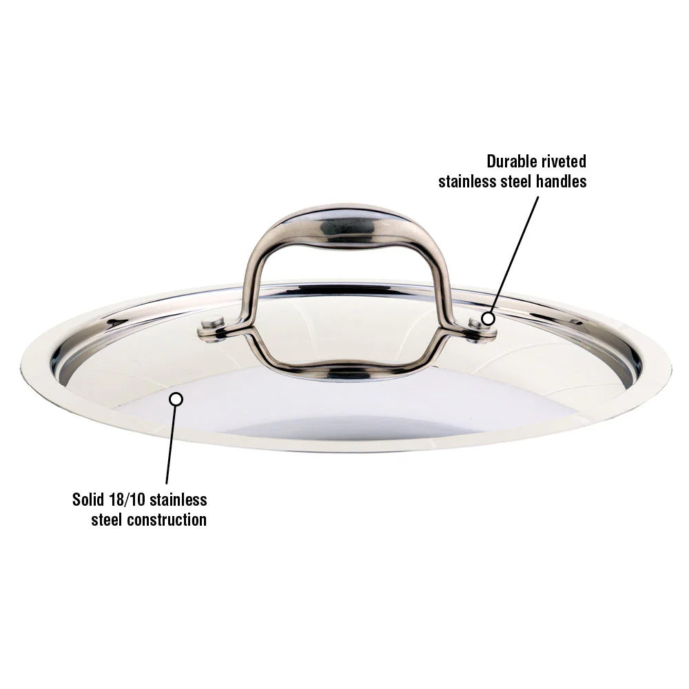 22cm Meyer Accolade Stainless Steel Cover Lid - Image 2