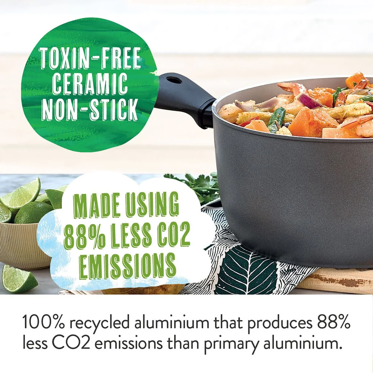 28cm Earth Pan Ceramic StirFry - Image 3