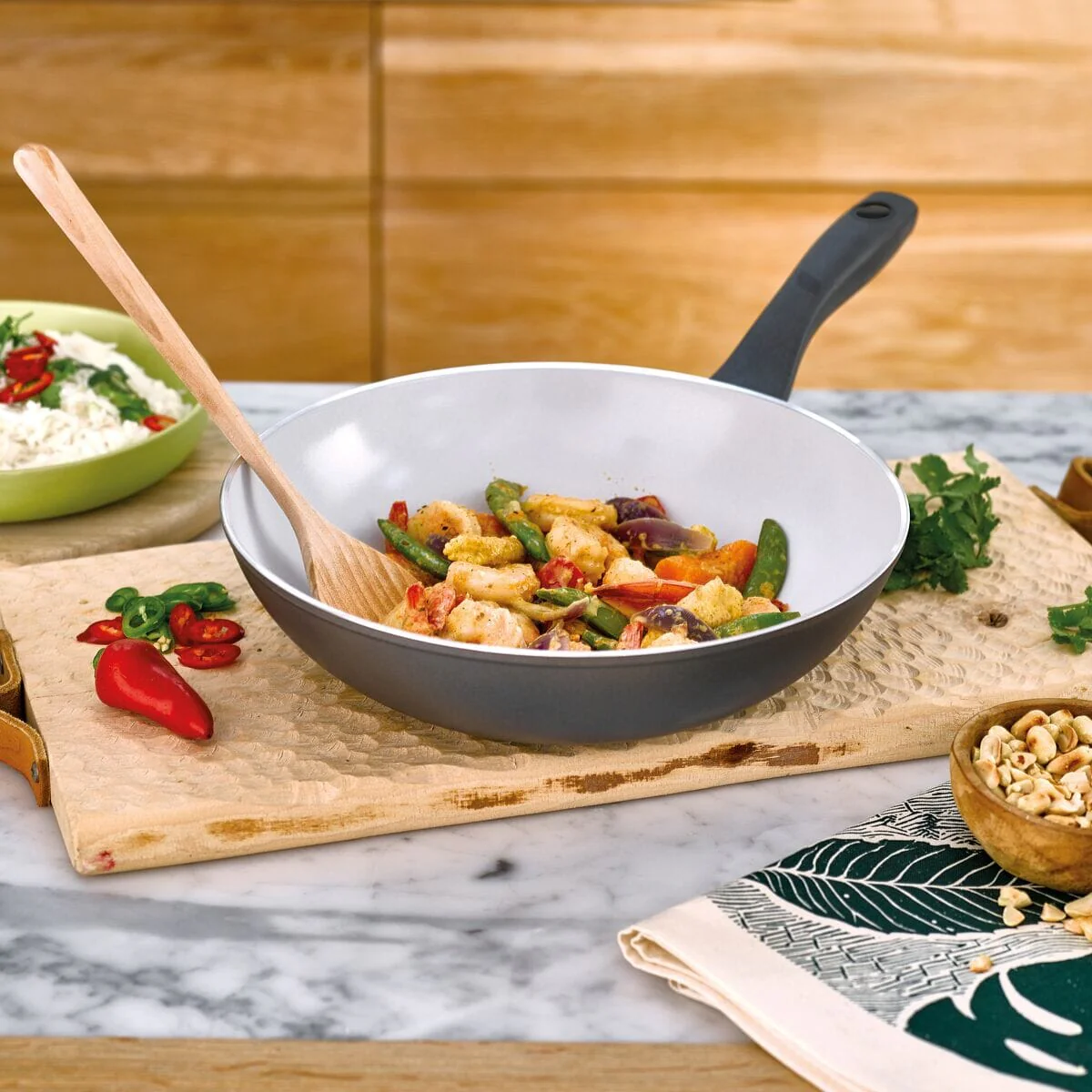 28cm Earth Pan Ceramic StirFry - Image 6