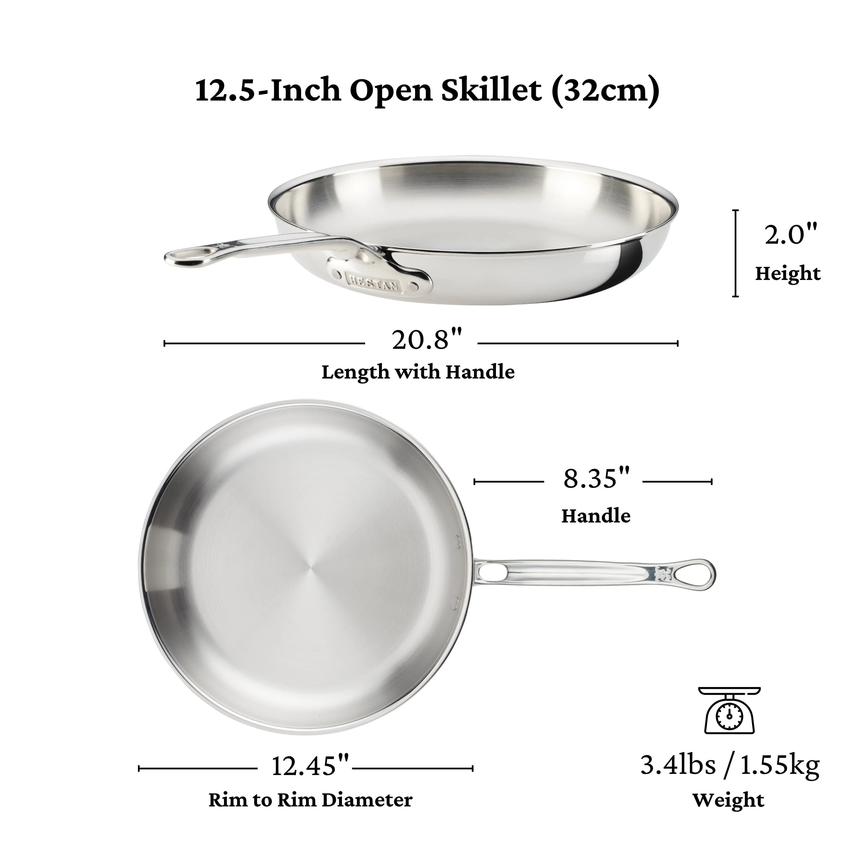 Hestan ProBond Luxe 3pc Skillet Set:  (8.5”, 11", and 12.5" skillets) - Image 12