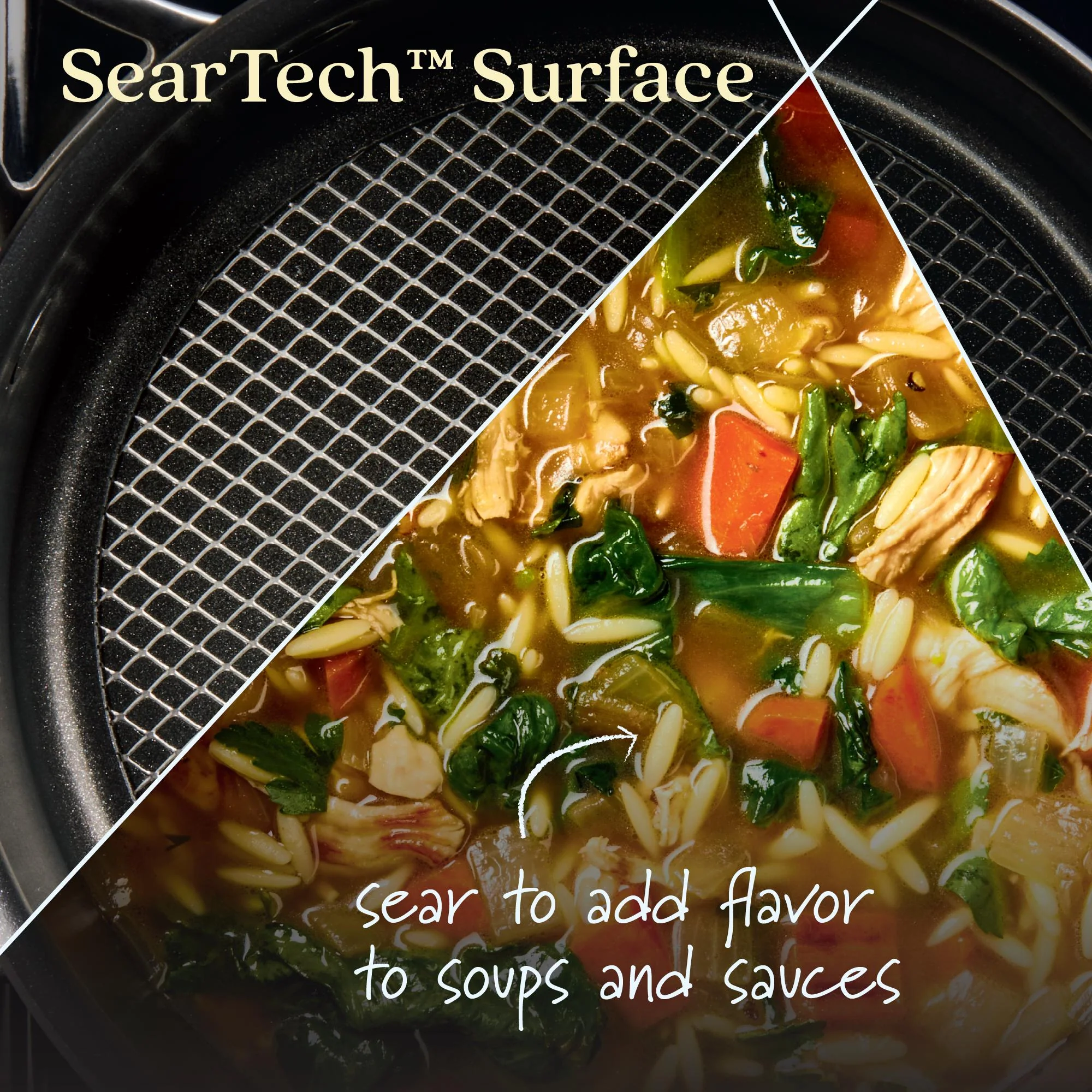 Anolon X SearTech Aluminum Nonstick Cookware Saucepan with Lid, 3-Quart, Super Dark Gray - Image 3