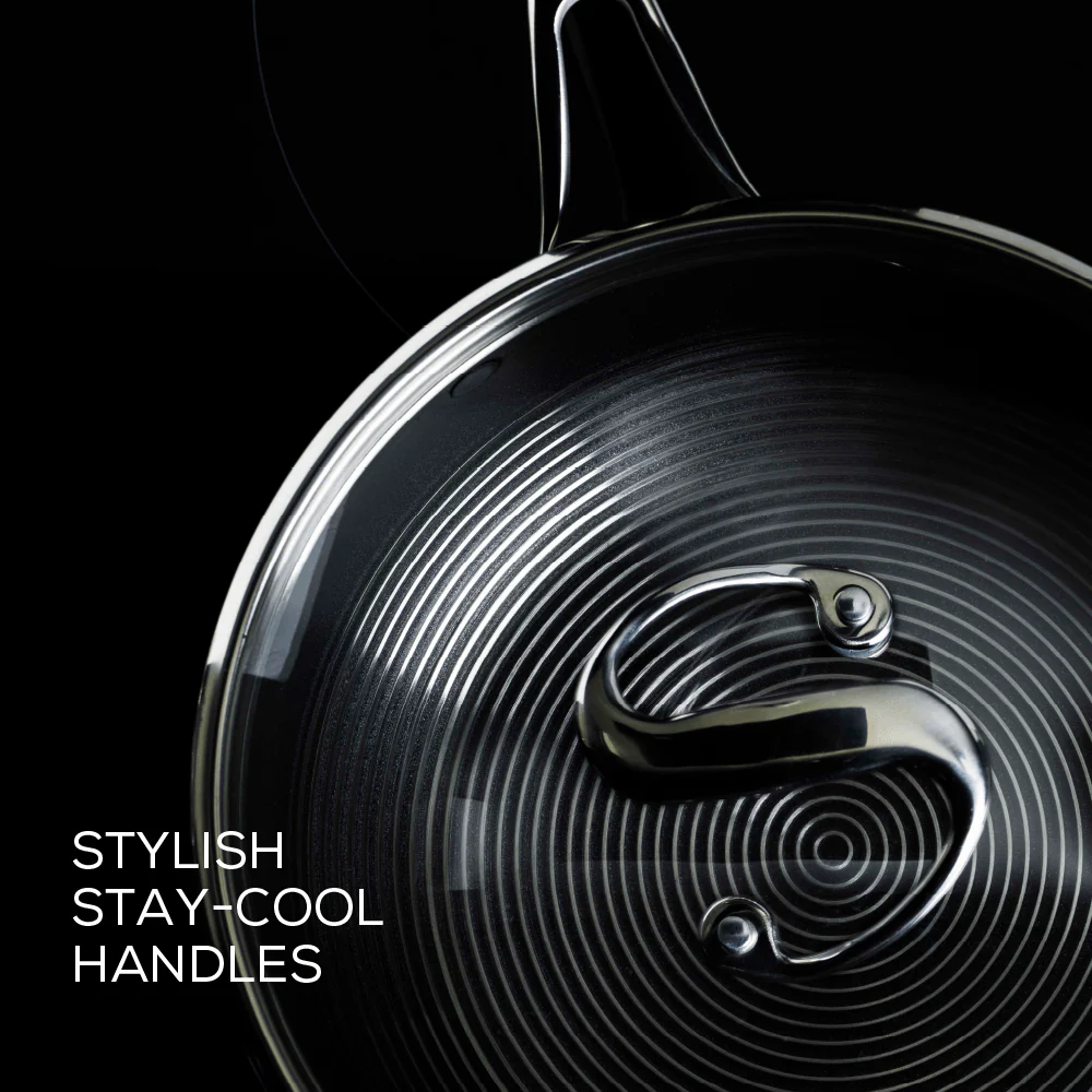 Circulon Clad Stainless Steel Saute Pan with Lid and Hybrid SteelShield and Nonstick Technology, 5-Quart, 4.7L, Silver - Image 4