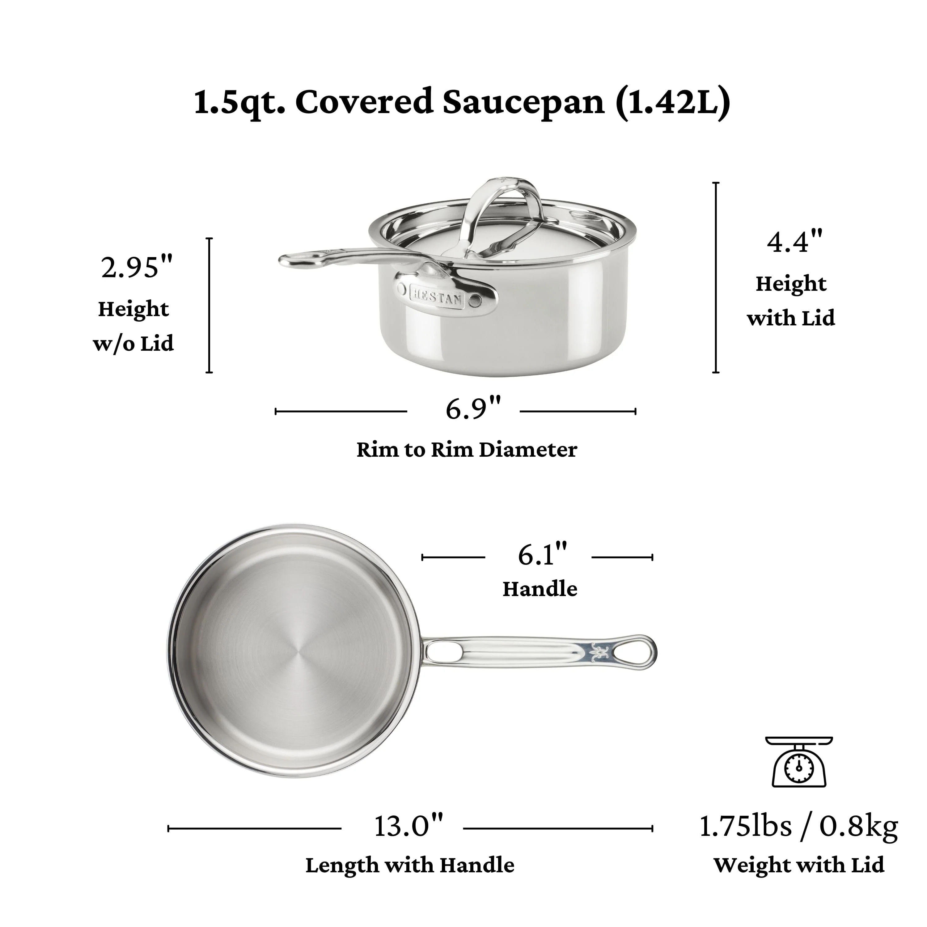 Hestan ProBond® Luxe 1.5QT/16CM Covered Saucepan - Image 11