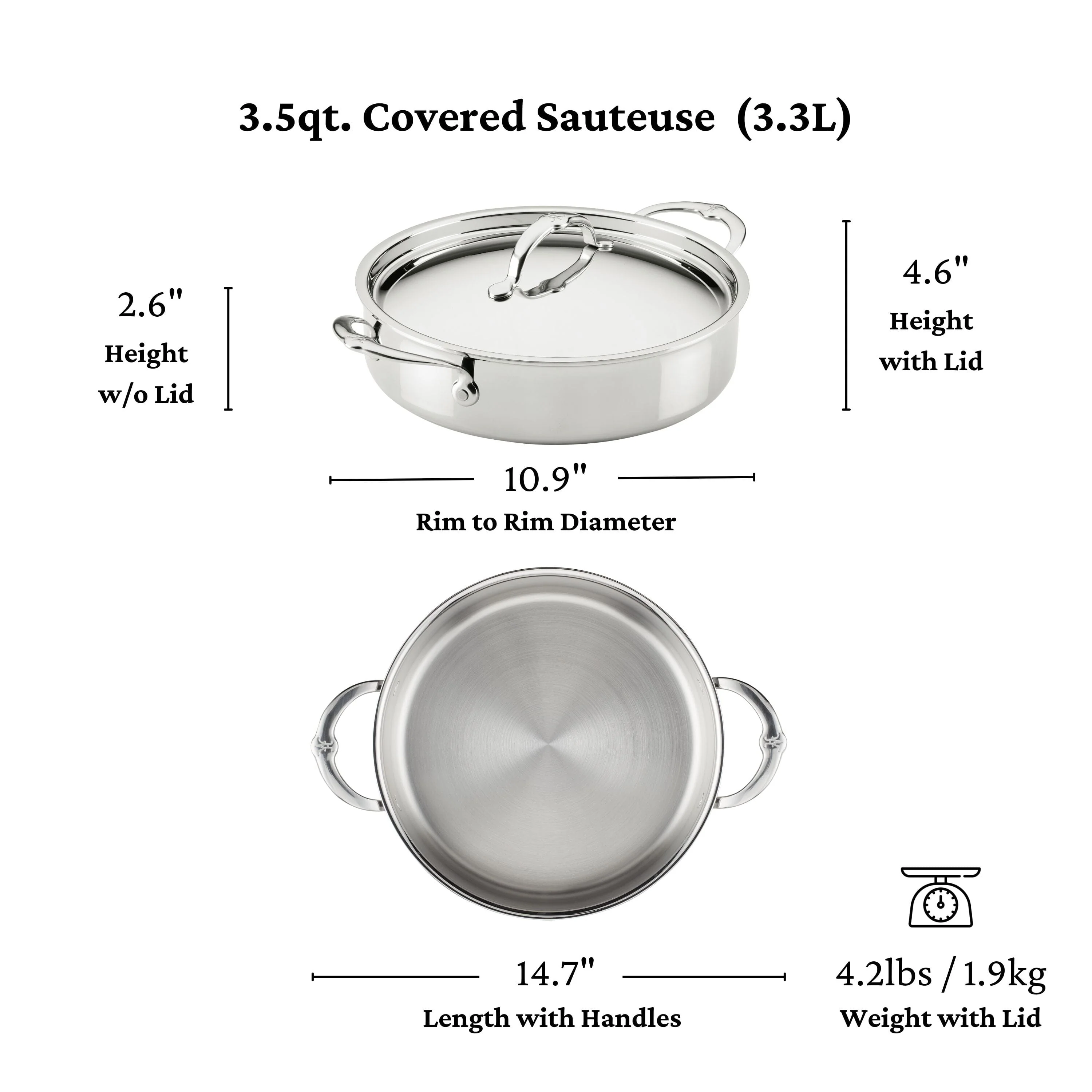 Hestan ProBond® Luxe 3.5QT/26CM Covered Sauteuse - Image 6