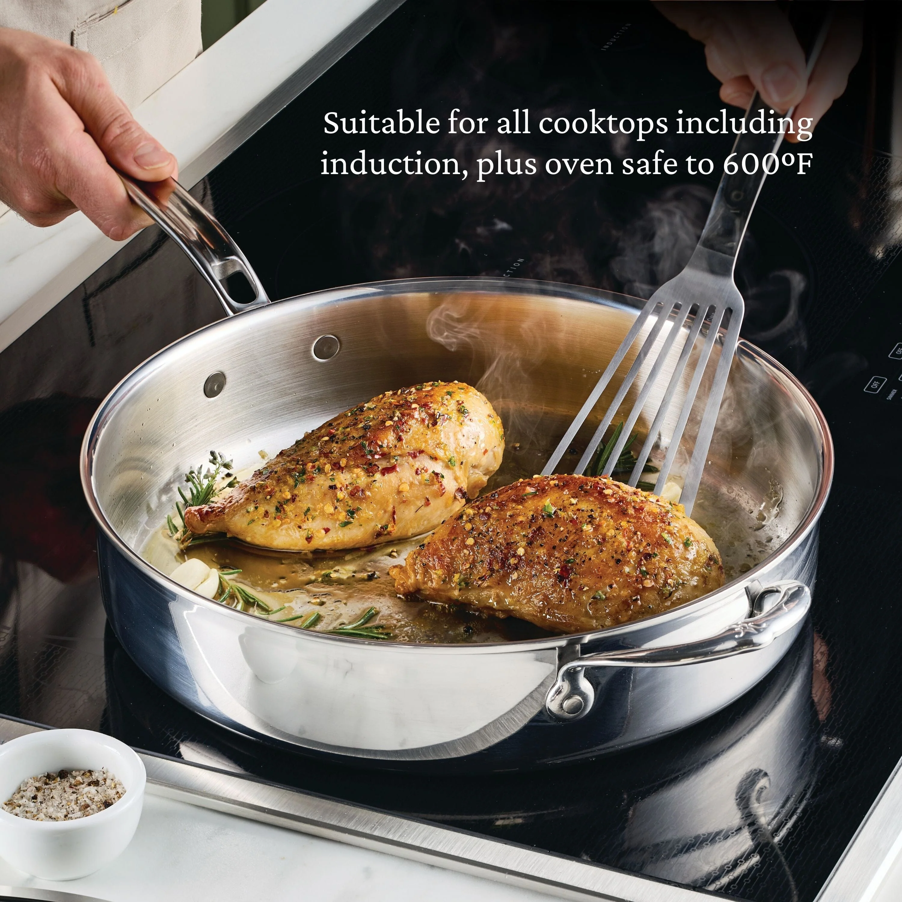 Hestan ProBond® Luxe 5QT/30CM Covered Saute Pan with helper handle - Image 5