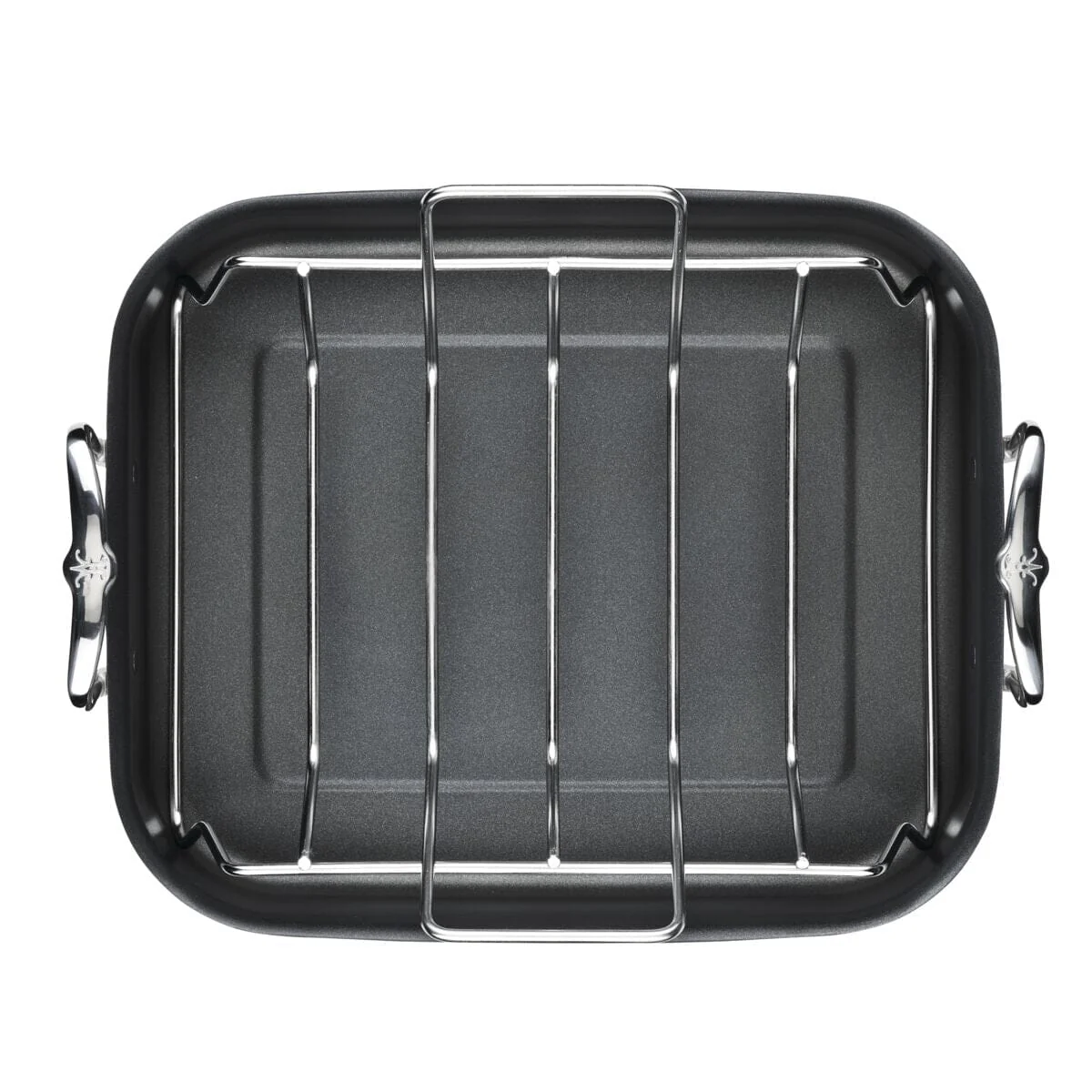 Hestan Provisions Classic Clad Nonstick Roaster with Stainless Steel Rack, 14.5-Inch - Image 4