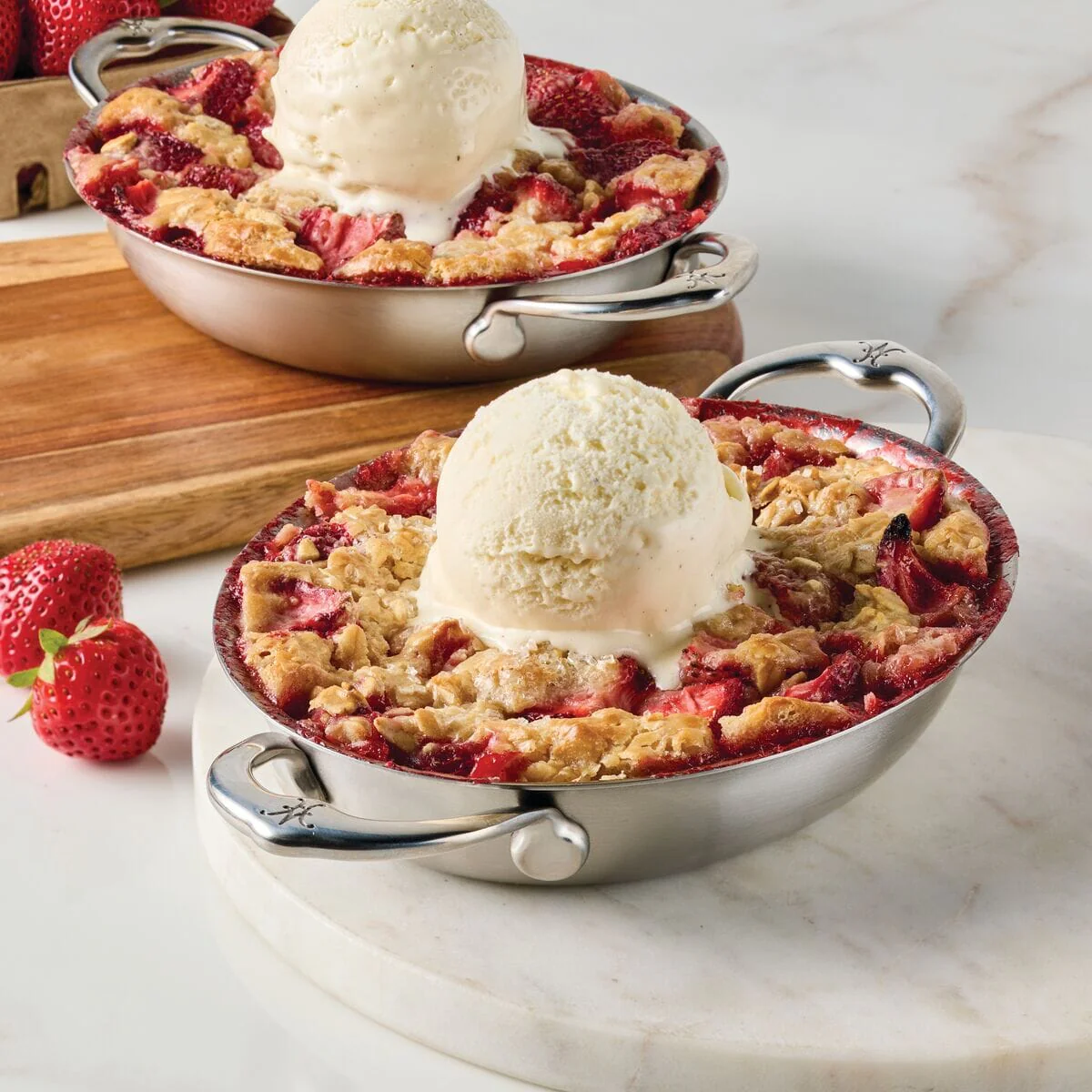 Hestan Provisions Stainless-Steel Mini Oval Au Gratin Set of Two 6.5" x 5.5" - Image 3