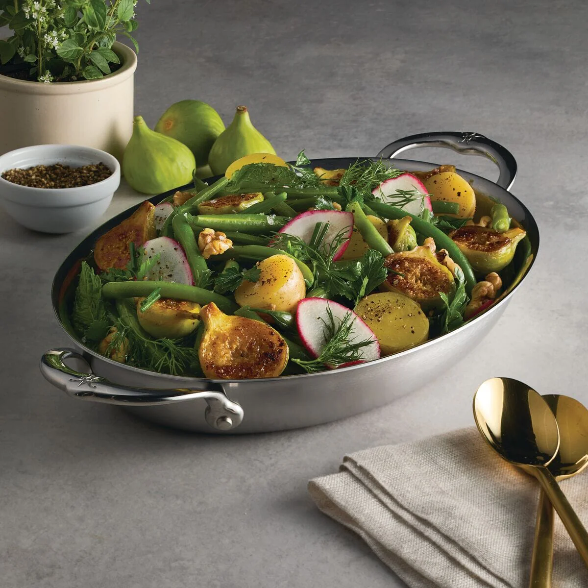 Hestan Provisions Stainless Steel Oval Au Gratin Dish 30cm - Image 3