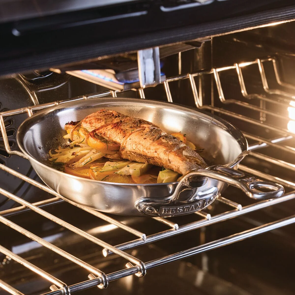Hestan Provisions Stainless Steel Oval Fish Pan 12.5" x 9" - Image 3