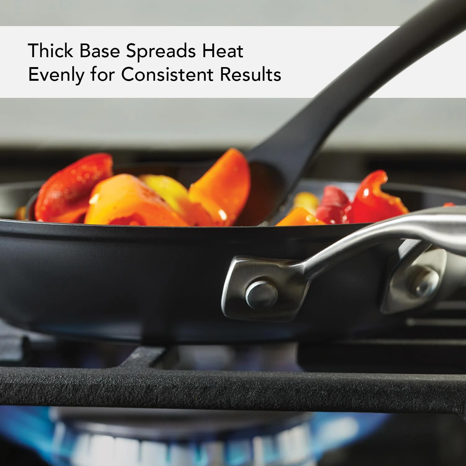 KitchenAid Hard-Anodized Induction Nonstick Frying Pan, 8.25-Inch, Matte Black - Image 3