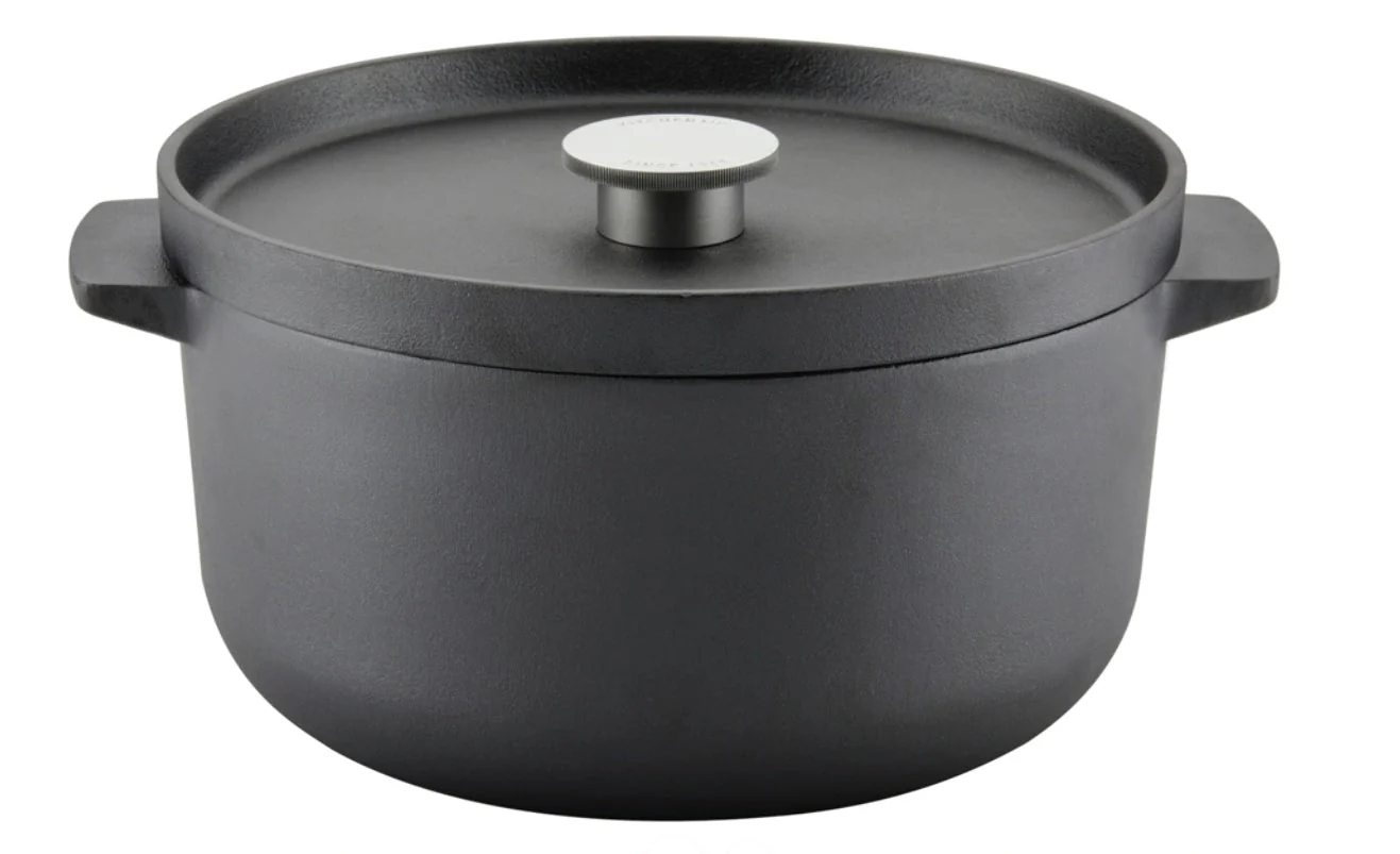 KitchenAid Seasoned Cast Iron Dutch Oven/Casserole, 6-Quart, Cast Iron Black