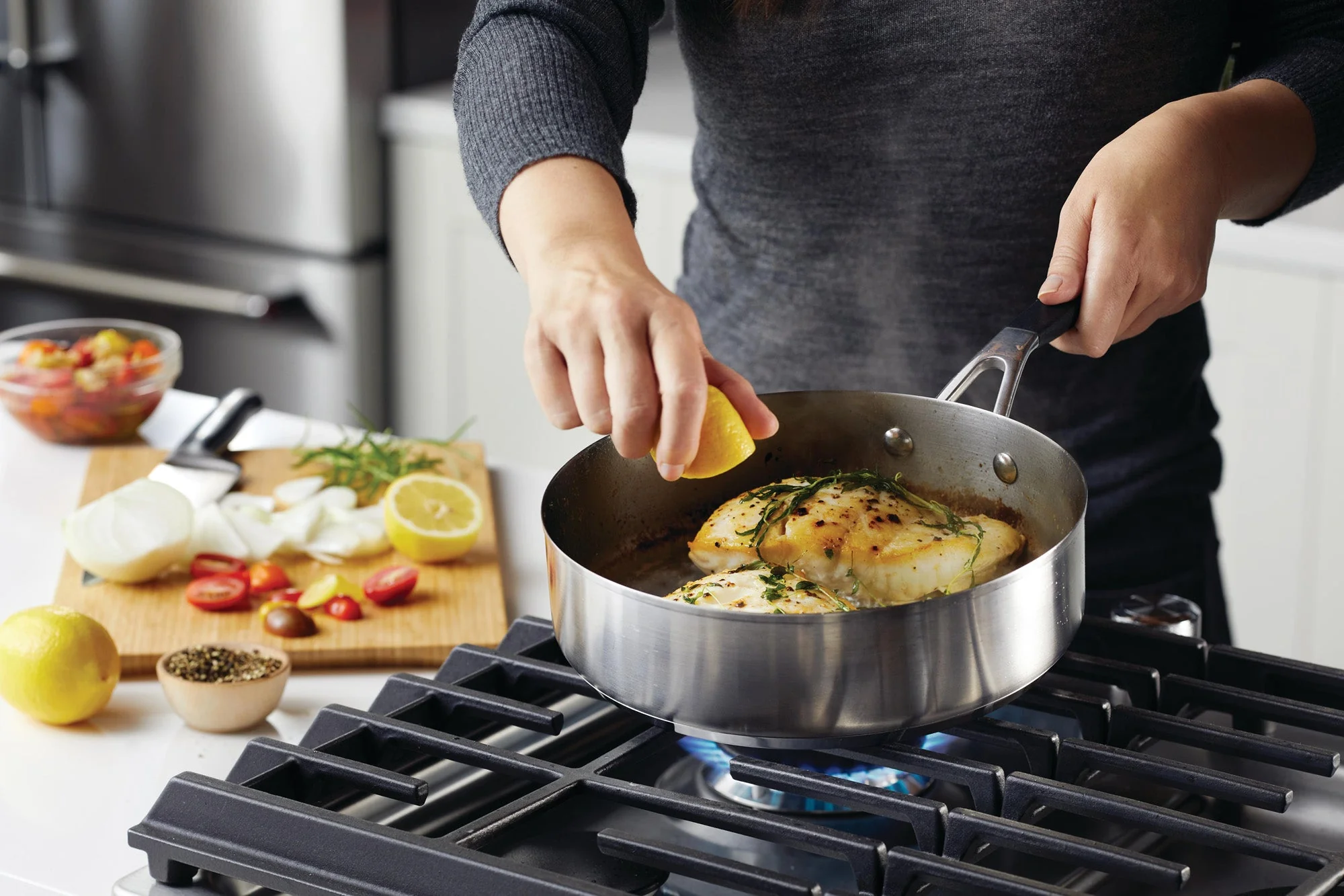 KitchenAid Stainless Steel Cookware Set, 10-Piece, Brushed Stainless Steel - Image 6