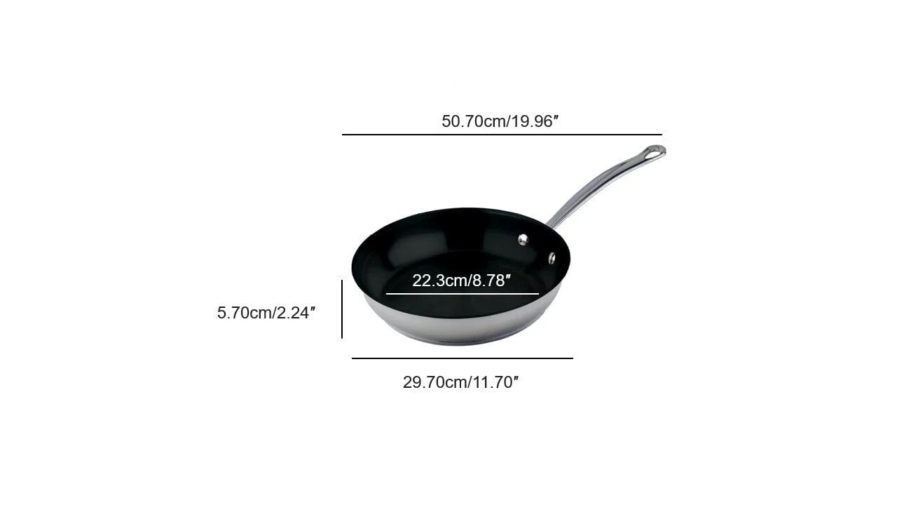 Meyer Nouvelle Stainless Steel 28cm/11" NonStick Frying Pan Skillet, Made in Canada - Image 5