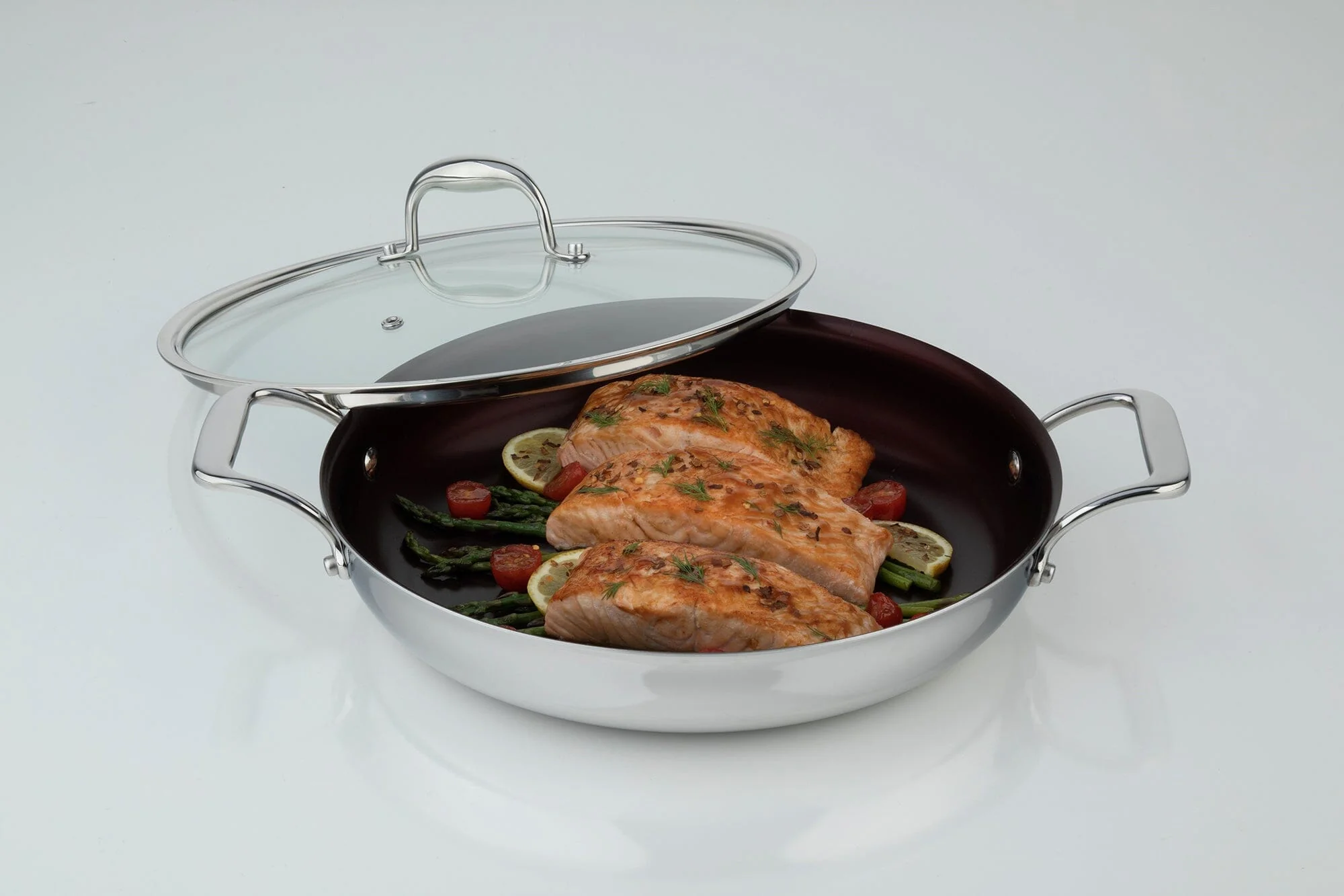 Meyer Supersteel Stainless Steel 32cm/12" Everyday Pan Non Stick Skillet with cover, Made in Canada - Image 3