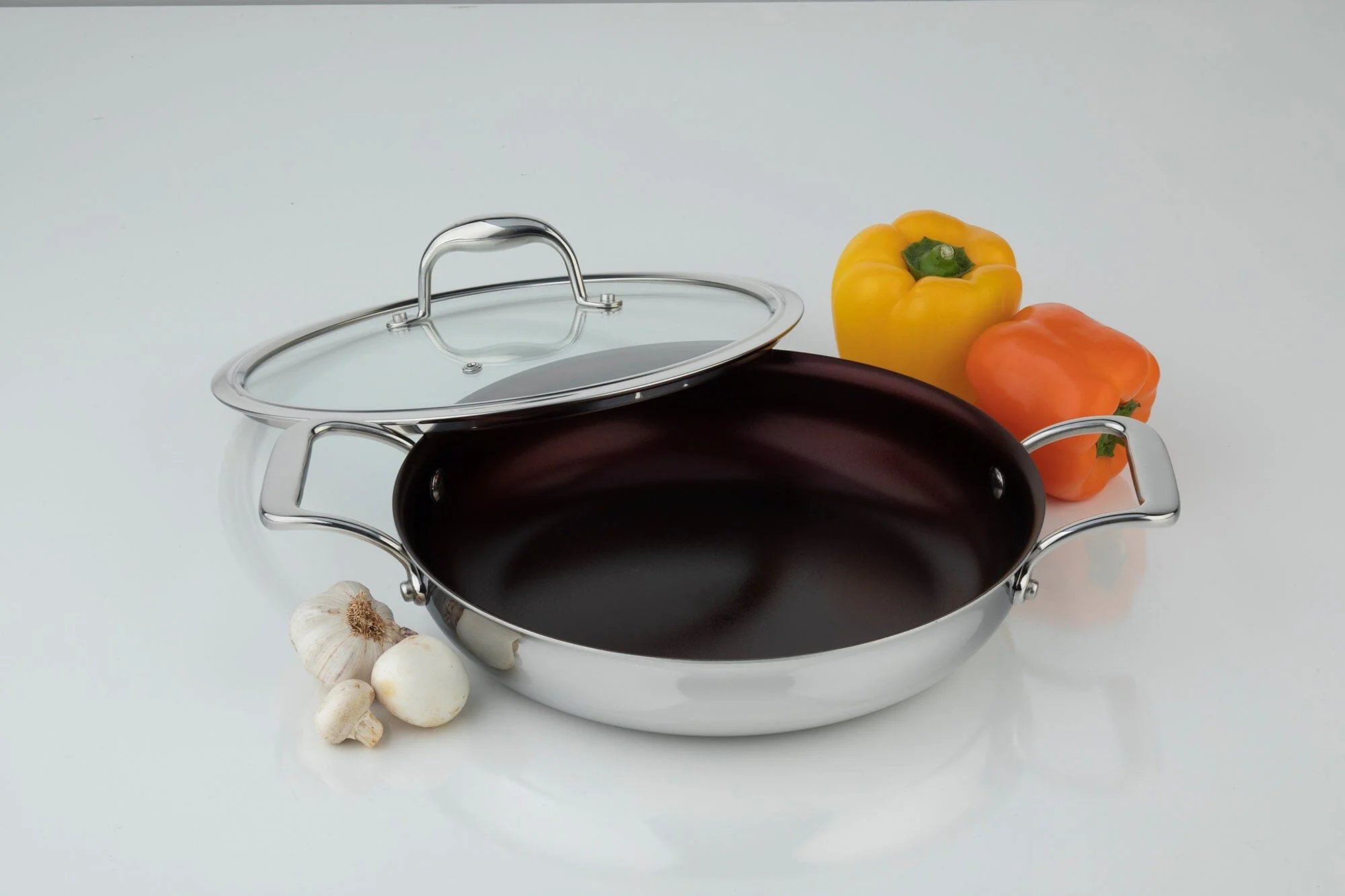 Meyer Supersteel Stainless Steel 32cm/12" Everyday Pan Non Stick Skillet with cover, Made in Canada - Image 4