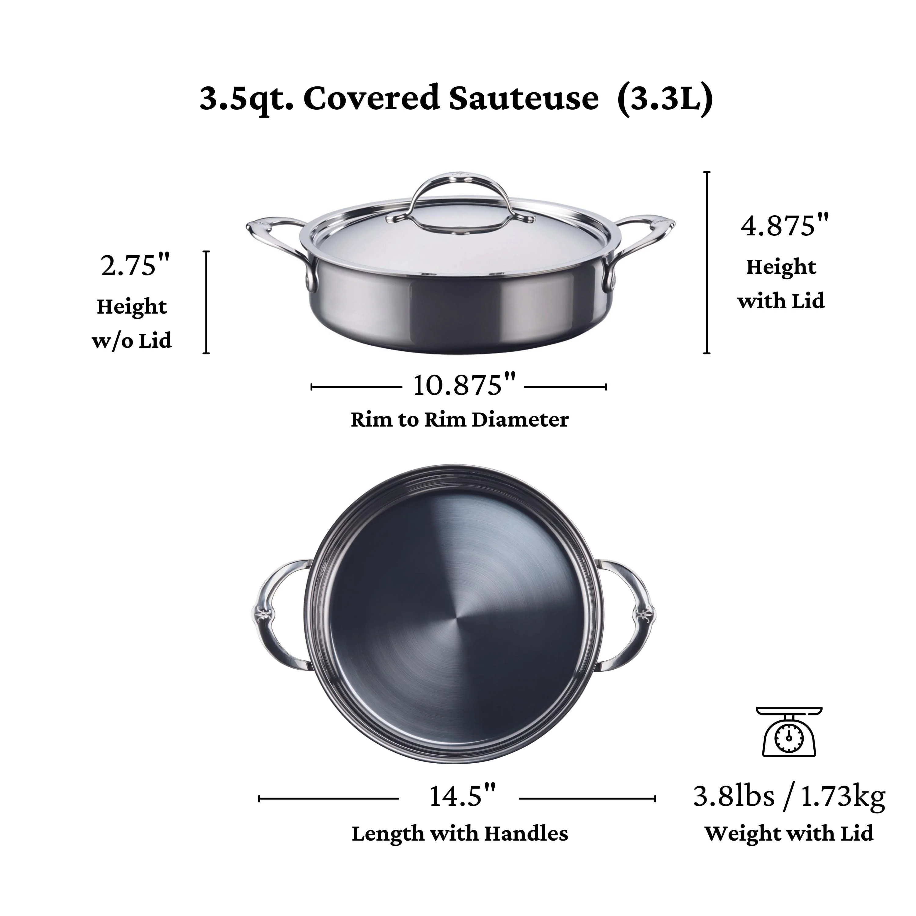 Hestan Titanium Sauteuse, 3.5-Quart - Image 7