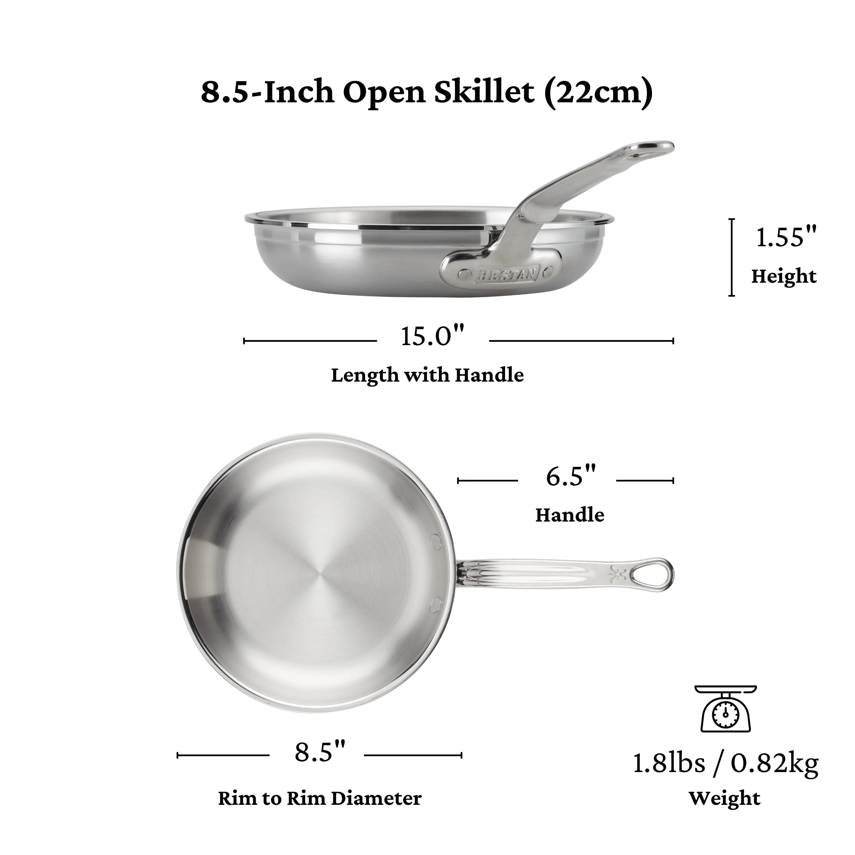 Hestan ProBond Forged Stainless Steel Fry Pan, 8.5-Inch - Image 6