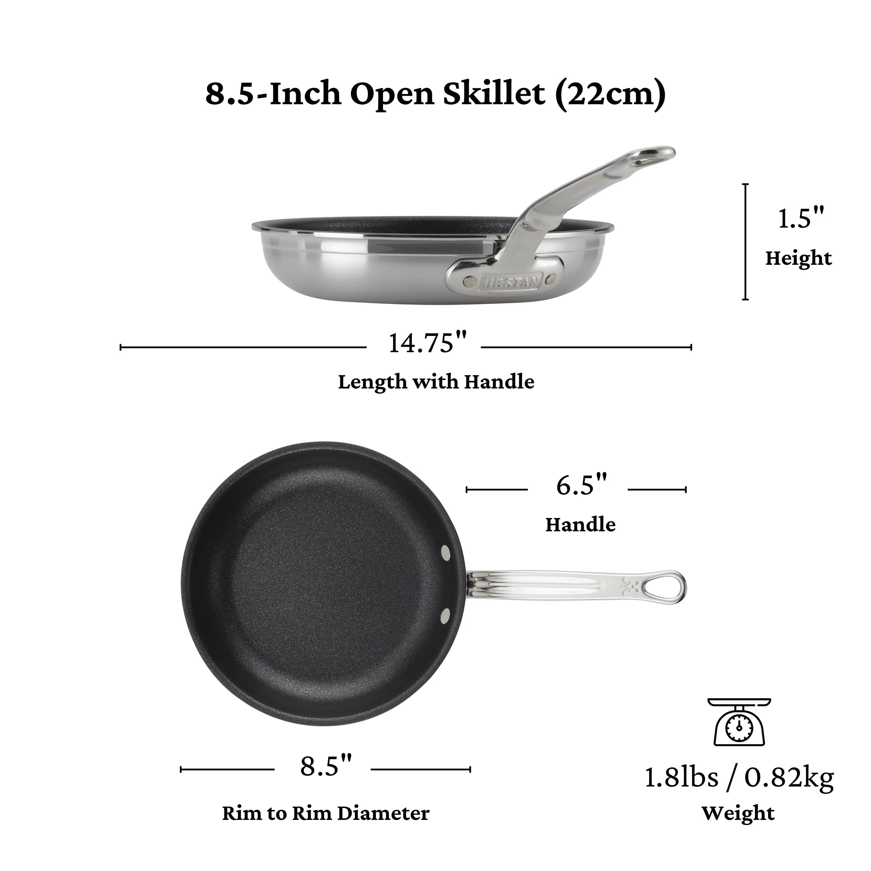 Hestan Professional Clad Stainless Steel TITUM<sup>TM</sup> Nonstick Skillets - Image 11