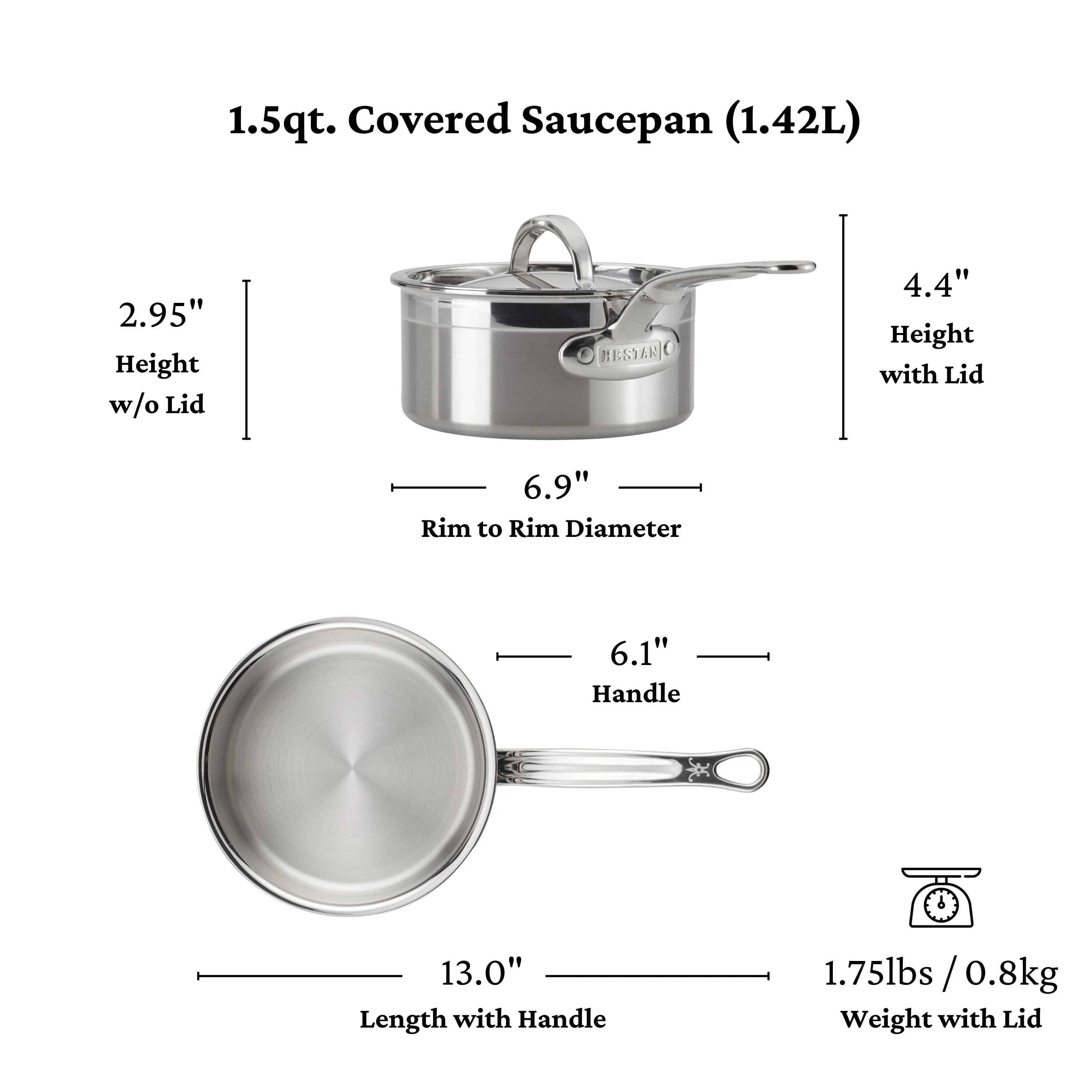 Hestan Professional Clad Stainless Steel Saucepans - Image 7