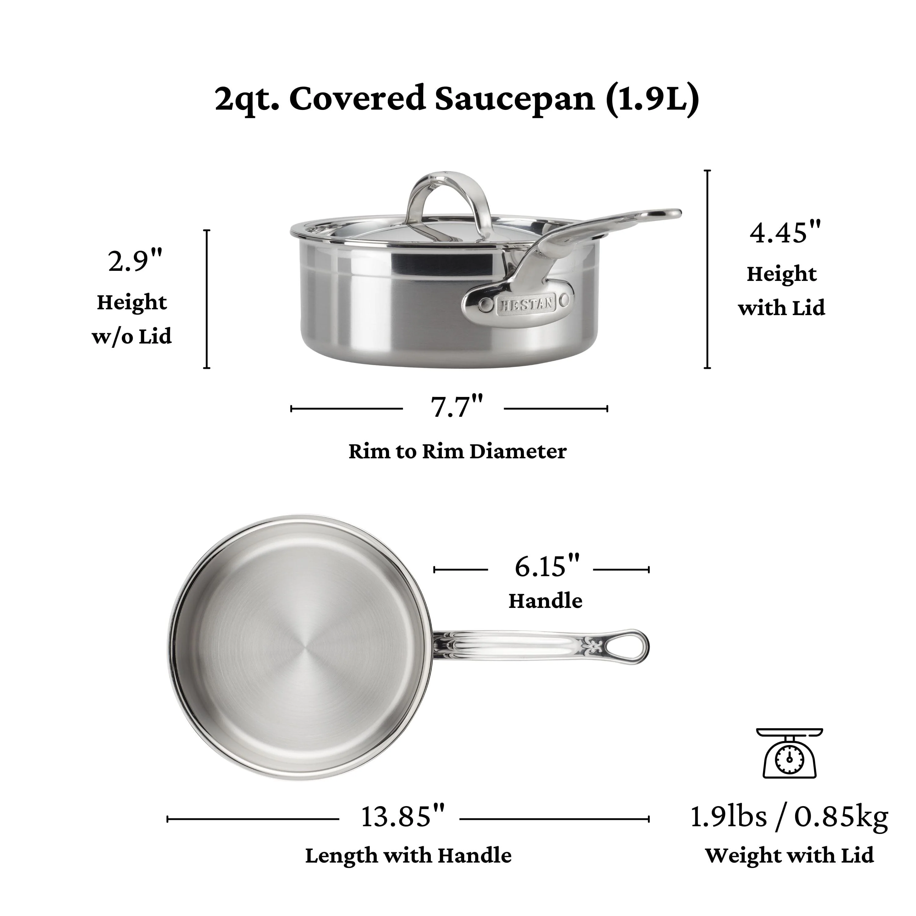 Hestan Professional Clad Stainless Steel Saucepans - Image 8