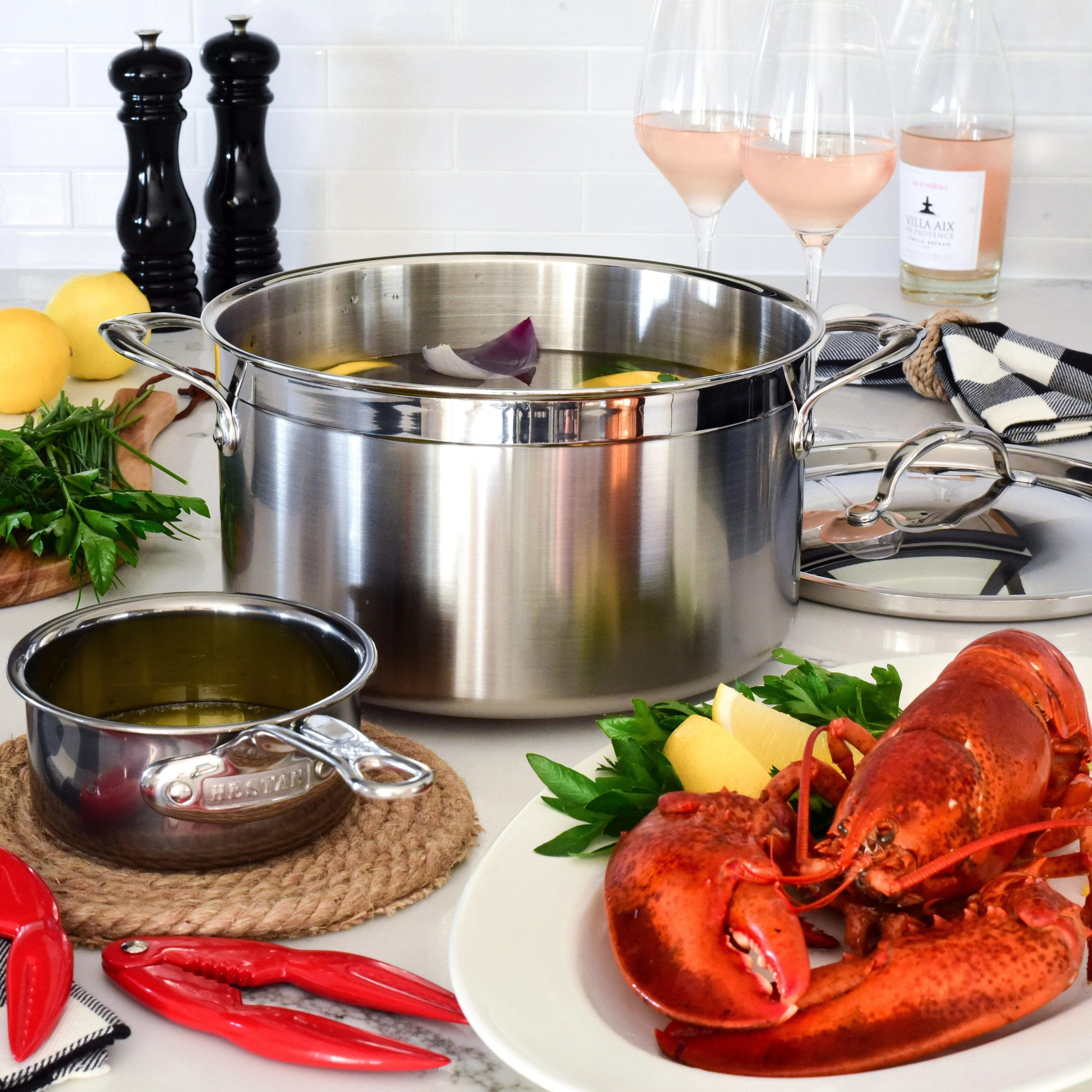 Hestan Professional Clad Stainless Steel Stockpot, 8-Quart - Image 4