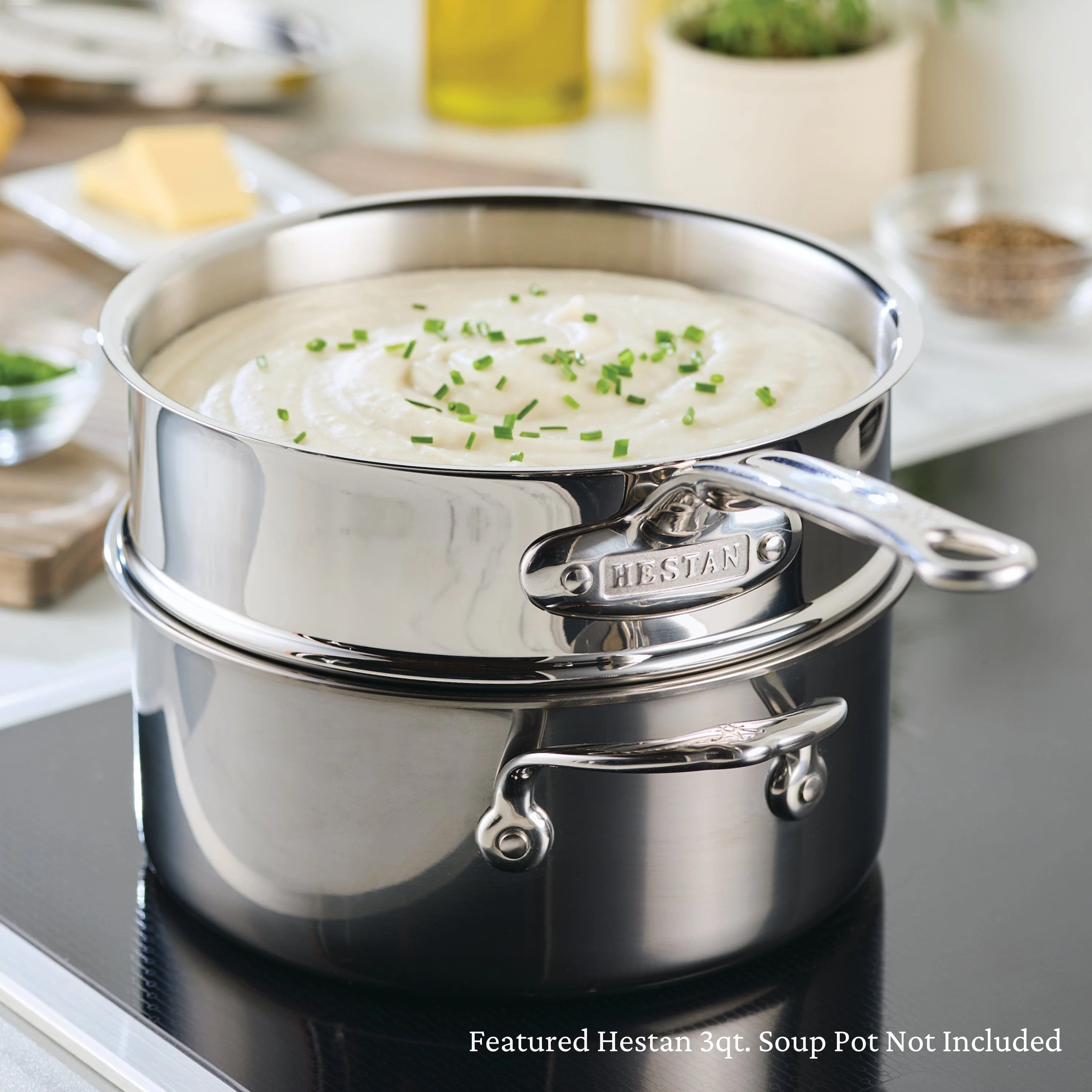 Hestan Provisions 3-Quart Stainless Steel Double Boiler Insert - Image 3