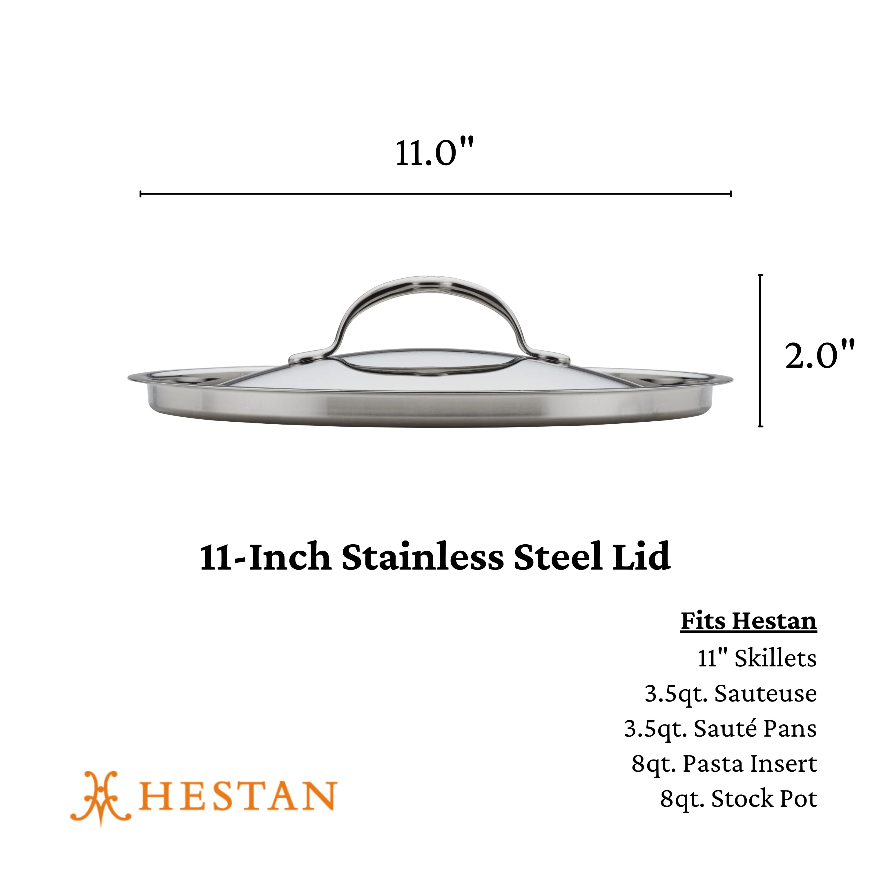 Hestan Provisions Stainless Steel 11" Lid - Image 3